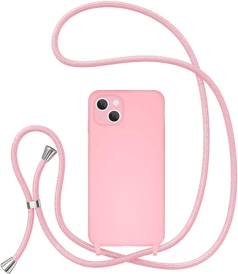UEEBAI Crossbody Lanyard Phone case for iPhone 13 6.1 inch, Silicone Phone Cover
