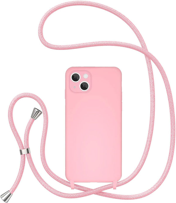 UEEBAI Crossbody Lanyard Phone case for iPhone 13 6.1 inch, Silicone Phone Cover