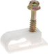 THE CIMPLE CO - Dual, Twin, or Siamese Coaxial Cable Clips, Cat6, Electrical Wire Cable Clip, 1/2 in Screw Clip and Fastener, White (10 Pieces per Bag)