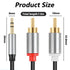 Jxiwfvl 3.5mm 1.5m 3.5mm 1/8 Inch 2RCA MP3 4.9FT RCA to AUX Cable, Y Splitter Cable Male to Male Headphone Jack