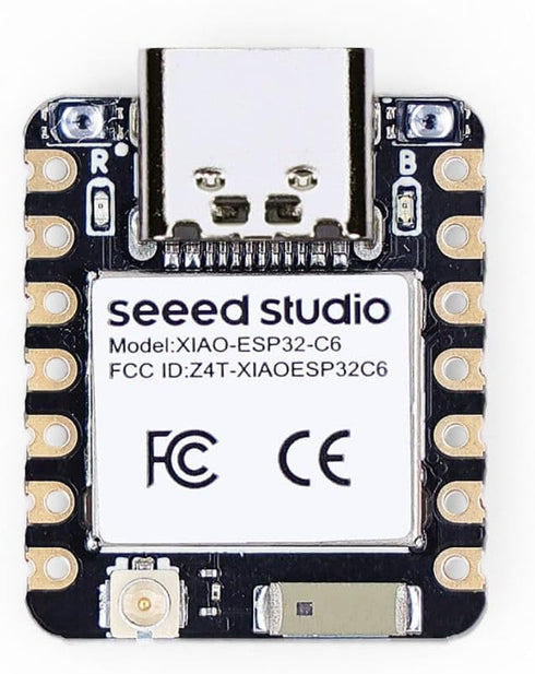 Seeed Studio XIAO ESP32C6, 2.4 GHz WiFi 6, Bluetooth 5.3, Zigbee, Smart Home Support for Arduino