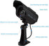 F FINDERS&CO Dummy Solar Security Camera, Bullet Fake Surveillance System with Realistic Red Flashing Lights and Warning Sticker Indoor Outdoor (1, Black)