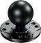 BRCOVAN 1.5'' Ball Mount Base with Aluminum Alloy AMPS Hole Round Plate & 1.5'' TPU Ball Adapter