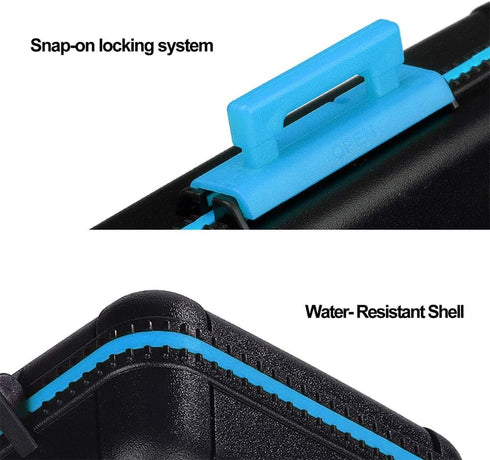 LENSGO Camera Battery Memory Card Case, Water-Resistant Hard Protector for 3 Batteries, 3 XQD, 3 CF, 6 SD
