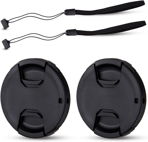 JJC 2-Pack 95mm Center Pinch Front Lens Cap Cover with Elastic Lens Cap Keeper for Tamron SP 150-600mm