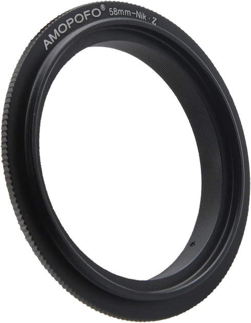 Lens Adapter for 58mm-Niko Z Filter Thread Macro Reverse Mount Adapter Ring for Nikonz Mount Z6 Z7 Camera