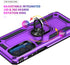 Androgate Motorola Moto Edge 2021 Case, Military-Grade Metal Ring Kickstand, 15ft Drop Tested Shockproof Cover, Purple