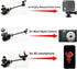 Pmsanzay 3in1 Adjustable Heavy Duty Universal Action Camera Desk Pole Clamp Holder Mounts Kit for Waterproof Camera/Digital Camera/Smartphone - Perfect car Shooting vlogging Video Recording