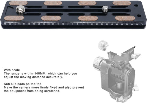 Akozon 1/4in 3/8in Camera Plate Aluminum Alloy Baseplate Screw for DSLR Mirrorless Action Compact Tripod Mount