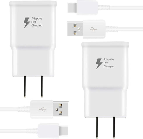 Adaptive Fast Charger Kit with USB Type C Cable?5 ft?, Fast Charging Wall Charger Block for Samsung Galaxy S21/S21