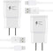 Adaptive Fast Charger Kit with USB Type C Cable?5 ft?, Fast Charging Wall Charger Block for Samsung Galaxy S21/S21