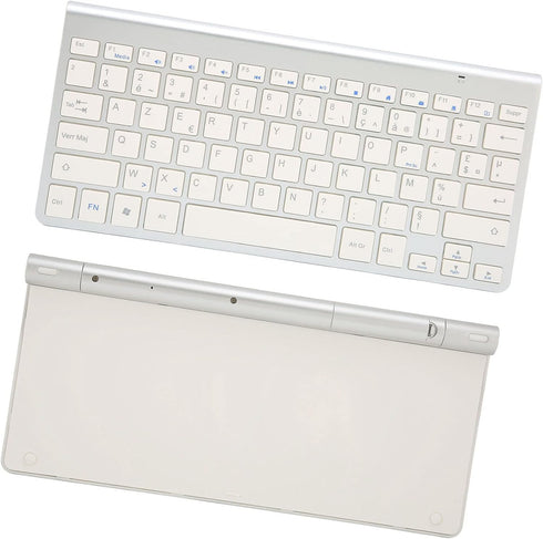 ASHATA German & English Bilingual Language Keyboard, 2.4G Cordless Keyboard for Desktop, Laptop, Tablet, Plug and Play