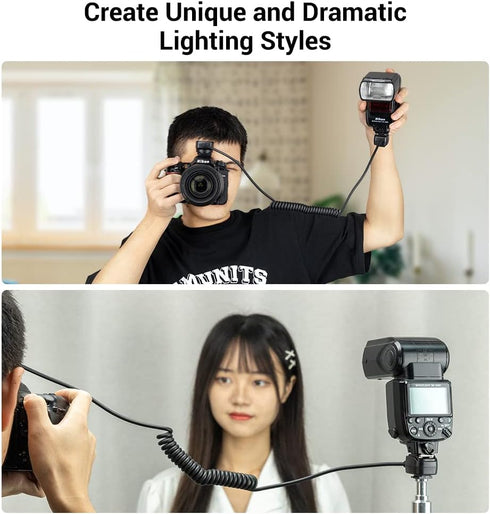 Flash TTL Cord JJC Off-Camera Flash Hot Shoe Cord for Nikon Z5 Z6 Z7 D6 D5 D780 D850 D810 D750