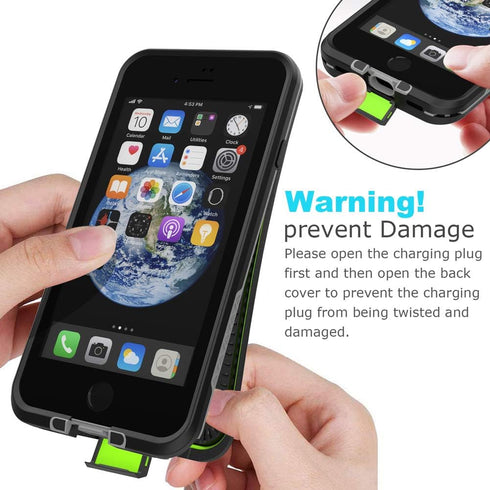 Diverbox Waterproof Case for iPhone SE 2020, iPhone 8, Shockproof IP68 Full-Body Sturdy Case with Built-in Screen