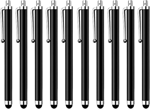 HESSION 10 Pack Stylus Pen for All Capacitive Touch Screens, Suitable for iPhone, iPad, Samsung Galaxy Tablets, Black
