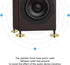 Speaker Base Pad, 8 Pcs Gold Universal Copper Speaker Spikes Isolation Stand Feet Cone Base Mats Floor Disc
