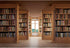 Laeacco 7x5ft Library Bookshelf Backdrop Wooden Bookcase Study Room School Ancient Books Photography