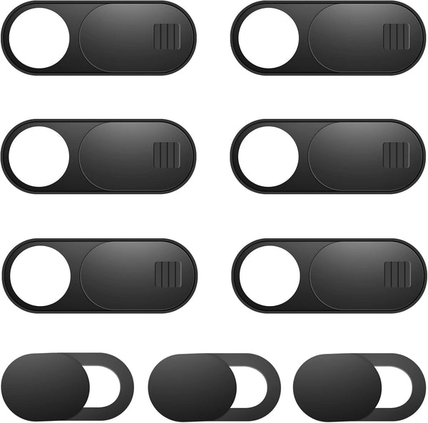 Laptop Camera Cover, 0.027 Inch Ultra Thin Webcam Privacy Cover for Computer, MacBook, iPhone, iPad, Black (9 Pack)