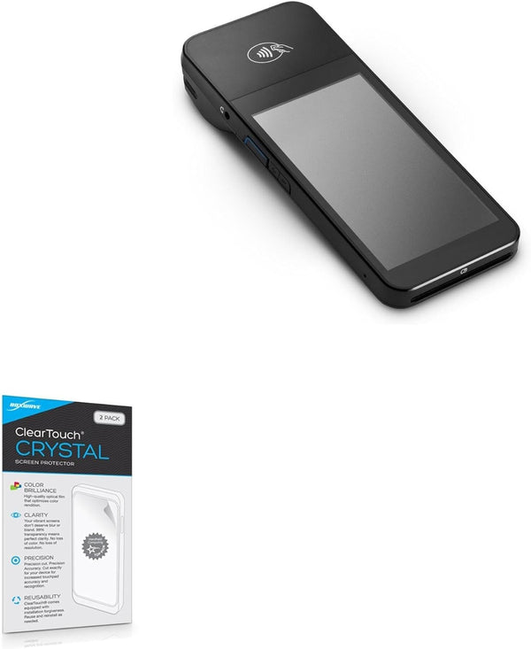 BoxWave Screen Protector for Stripe BBPOS WisePOS E - ClearTouch Crystal (2-Pack), HD Film Skin