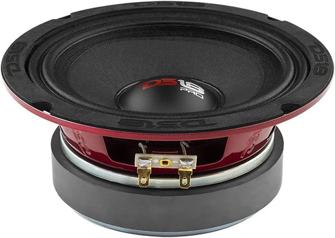 DS18 PRO-X6.4M Loudspeaker - 6.5", Midrange, Red Aluminum Bullet, 500W Max, Premium Quality Audio Door Speaker