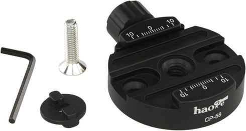 Haoge Combo Boss Adapter Convertor with CP-58 58mm Arca Swiss Quick Release Clamp for Manfrotto Tripod