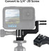 HSU 90 Degree Aluminum Vertical Bracket Adapter Elbow Mount for GoPro Hero 12/11/10/9 Black