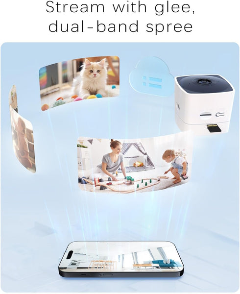 blurams 5GHz 2K 2-Way 6 Cameras for Home Security, Security Camera Indoor, Pet Camera with Phone App, Indoor Camera