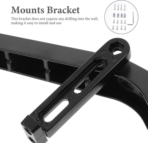 HAPINARY Universal Tv Stand Tabletop Mount Holder Adjustable Height Compatible with Flat Screen Tvs Grey Desktop