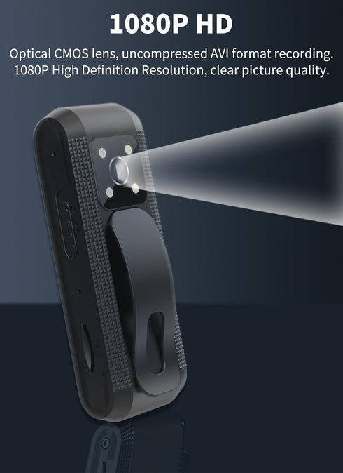 Diyeeni 1080P Body Camera with Audio and Video Recording, HD Body Cam with Auto Night Vision, Motion Detection