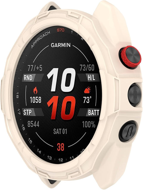 3 Pack Protective Cases for Approach S70 Watch Accessories, Compatible with Garmin Approach S70 Smartwatch (Black,