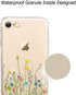 Unov Case for iPhone SE (2022), iPhone SE (2020), iPhone 8, iPhone 7, Clear with Embossed Floral Pattern, TPU Soft