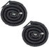 Telephone Handset Cord Detangler Cable, 2.64 to 22 Feet Uncoiled, Black, 2pcs Spiral Curly Cable Extension