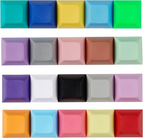 24 pcs 1.3mm PBT DSA Profile Blank 1u Keycap for MX Switches Keyboard Replacement Keycaps