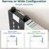 Dinghosen 13" 32" 17.6 lbs, Metal Office Cubicle Monitor Mount Bracket VESA Monitor Mount Stand Adjustable Clamp Mount