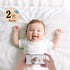 13 Props(0-12 Baby Monthly Milestone Cards - Double-Sided Wooden Milestone Signs Discs with Bear & Star Designs, Little