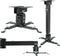 Projector Mount, Universal Ceiling/Wall Mount Black with Extendable Arms, Adjustable Height for Epson, Optoma, Benq