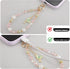 2 BESARME Pcs Phone Charm Wristlet with Crystal Beads and Butterfly Pendant, Includes Tether Tab for Easy Attachment