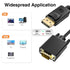6FT, 1080P Danfetsoy Displayport to VGA Cable Displayport to VGA Adapter Male to Male Cord Gold-Plated HD Video DP