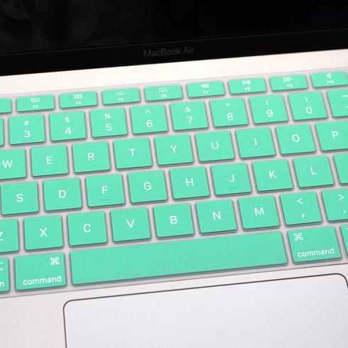 Se7enline Compatible with MacBook Air Keyboard Cover, 13 inch for MacBook Air 2018-2024, Clover/Aqua Green