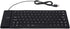 Roll-up Silicone Keyboard, Fully Sealed Silent Soft USB Wired Keyboard, 85 Keys Foldable Waterproof Flexible (Black)