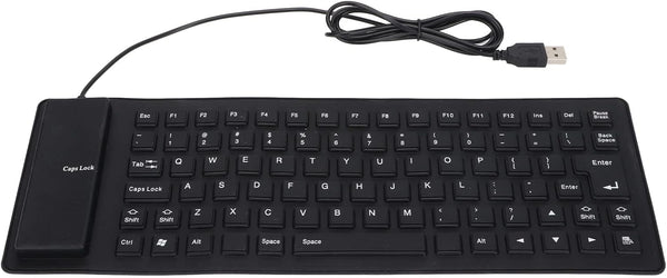 Estink 85 Keys Silicone Keyboard, Portable USB Wired, Fully Sealed Design, Lightweight, Silent for Desktop PC Laptop