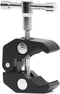 Super Clamp Camera Clamp with 1/4"-20 and 3/8"-16 Thread for Cameras, Lights, Umbrellas, Hooks, and More.