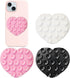 Vilbocr Heart-Shaped Silicone Phone Sticky Grip - Adhesive Back Phone Holder for iPhone