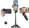 Linber Portable 3-in-1 Selfie Stick Tripod Grip with 2 Cold Shoe Mounts Compact