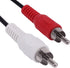 RCA Audio Piggyback Extender Cable - 5Ft 2 RCA Male to 2 RCA Male + RCA Female Piggyback Extension Audio Video AV
