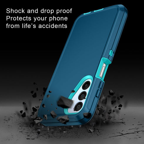 I-HONVA Rugged Heavy Duty Case for Samsung Galaxy A15 5G - Shockproof, Dust/Drop Proof, 3-Layer Protection, Turquoise.