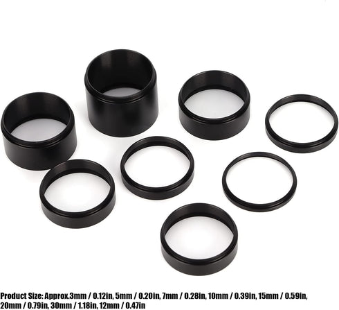 Camera Tube Telescope Covers Lens Adapter Ring Extension Tube Kit, Microscope Accessories 3/5/7/10/15/20/30mm