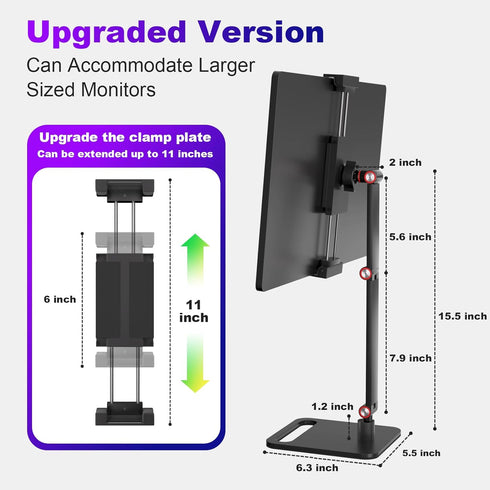 Hnfrwd 6-18.5 Inch,Universal Portable Monitor Stand Holder for Desktop Version Expandable Display Base Adjustable