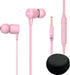 Joymiso Tangle Free Earbuds for Kids and Women, Comfortable Lightweight Wired Earphones with Case (Pink)