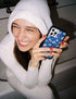Wildflower Cases Sugar Plum Floral Case for Apple iPhone 15 Plus | Floral, Blue, Dark Purple, Trendy - Protective Black